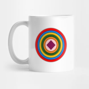 Circles in Circle 3d Rainbow Circle Art Design Mug